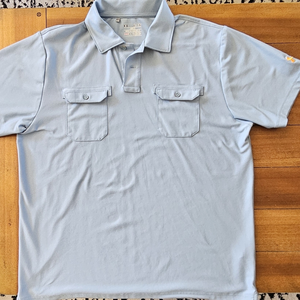 Under Armour Light Blue Performance 2 Pocket Polo Shirt